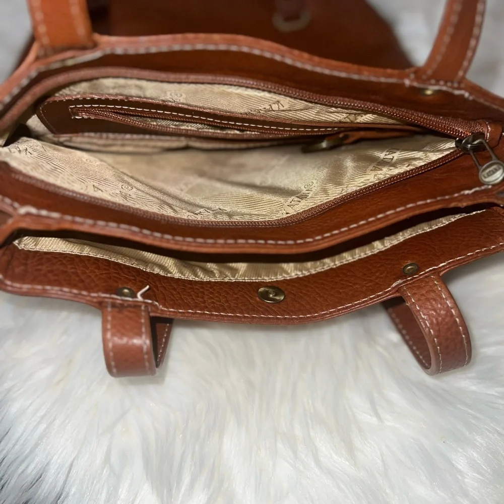 Classic Tan Leather Tote Bag
